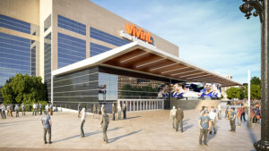 Vivint Smart Home arena main entrance renovation rendering.