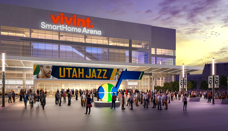 Vivint Smart Home Arena entrance rendering
