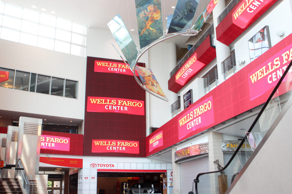 Wells Fargo Center video displays