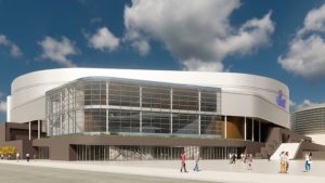 Legacy Arena renovation exterior rendering