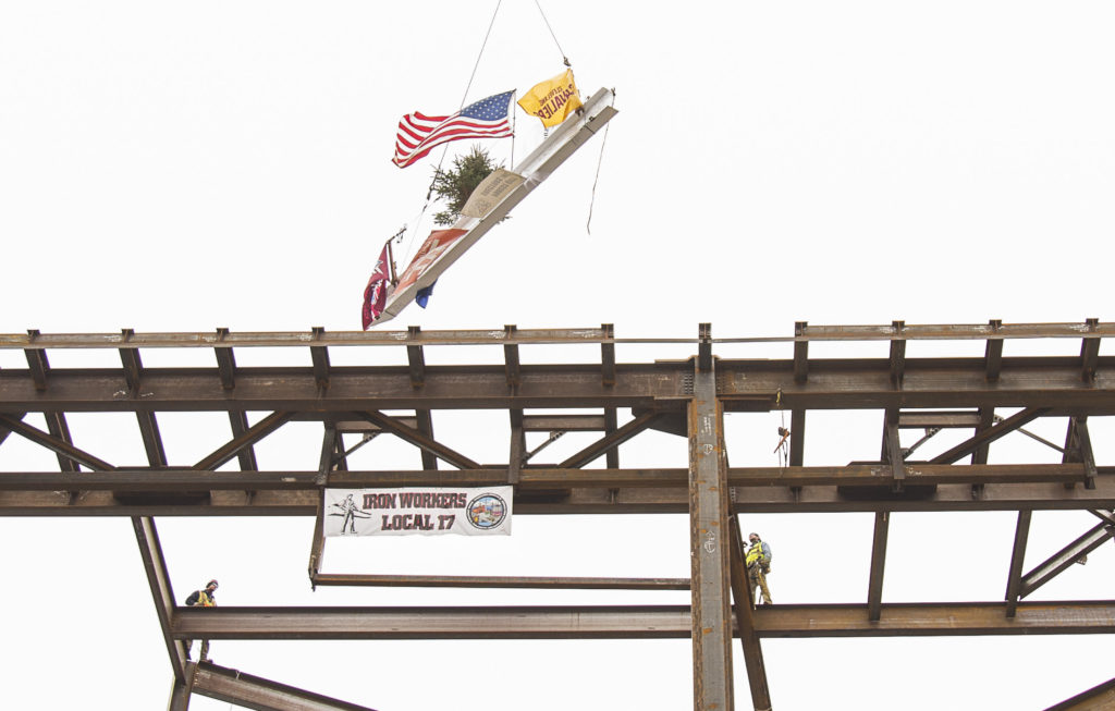 Quicken Loans Arena topping off ceremony