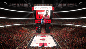 United Center videoboard rendering Chicago Bulls