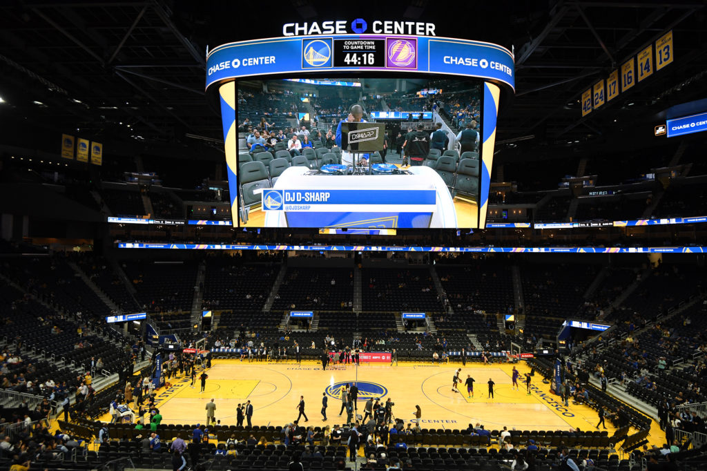 Warriors Unveil Largest NBA CenterHung Video Display Arena Digest