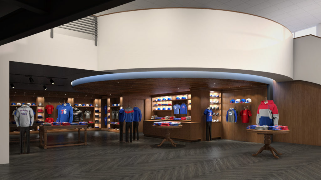 Wells Fargo Center Merchandise store rendering