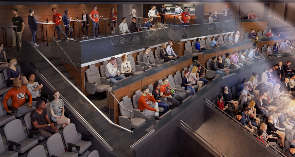 Wells Fargo Center renovation rendering loge seating
