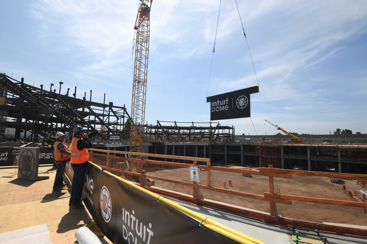 Intuit Dome milestone marked concrete frame completed Arena Digest